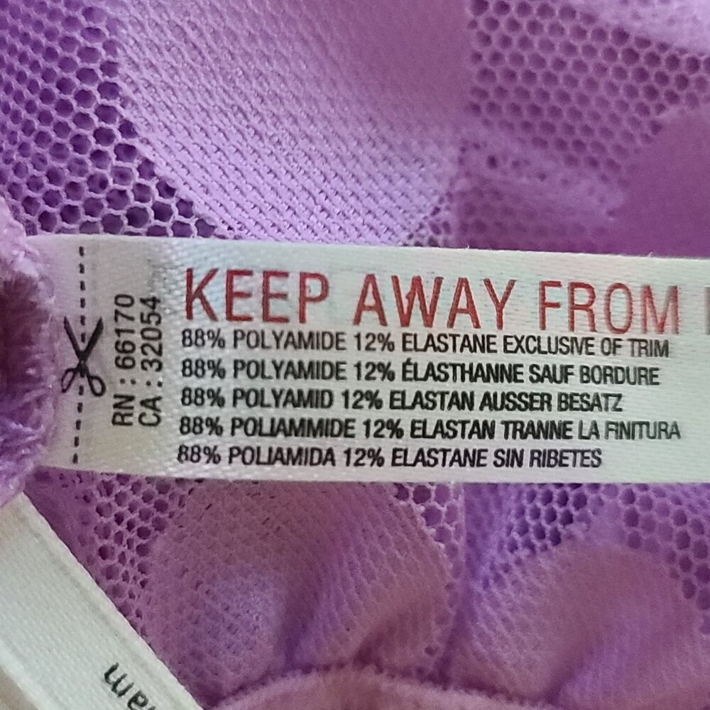 By Anthropologie Mesh Dot Flutter Panty Size XS Lilac Sexy Flirty Coquette NWT - Picture 8 of 10